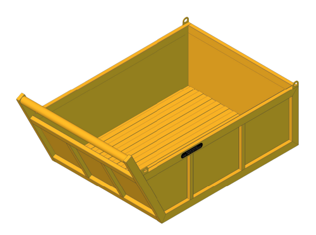 Yellow drainage bin by hw industries