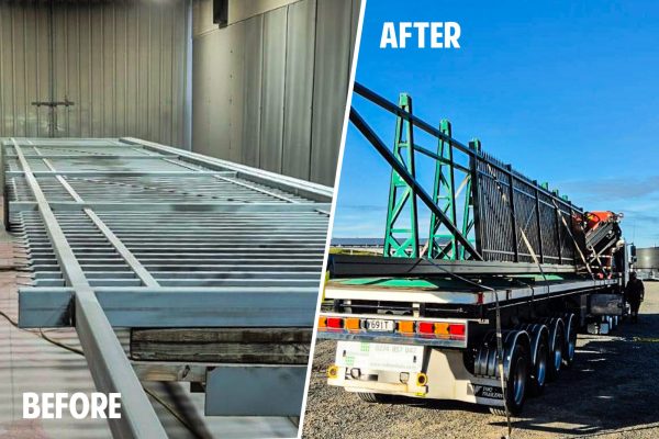 Before and After of Sliding Gate Painting in New Zealand