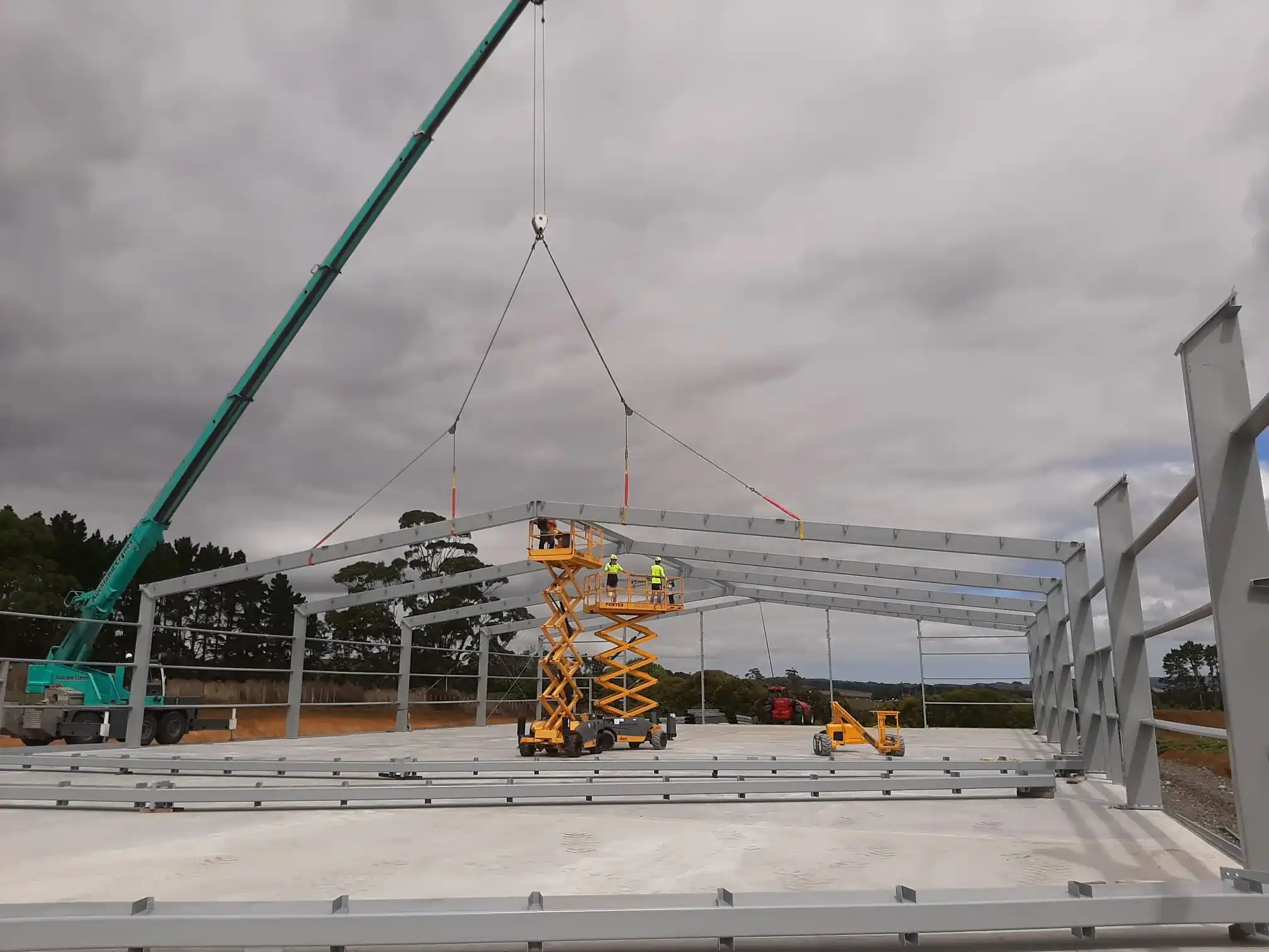 HW Industries Professionals Working on Structural Steel Project in New Zealand